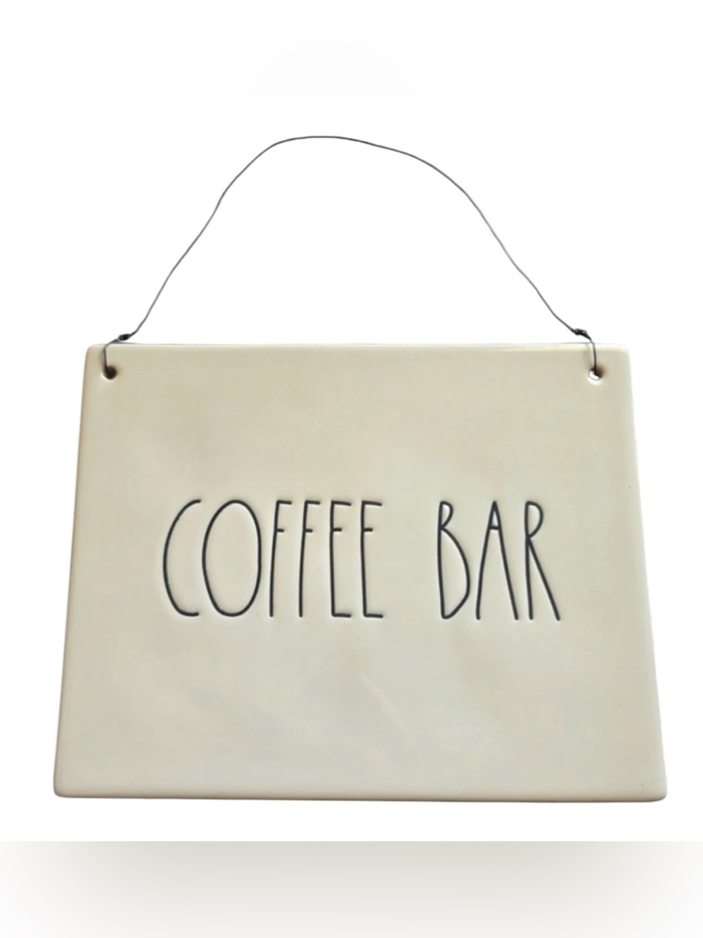 Rae Dunn Cream and Black 'Coffee Bar' Hanging Sign